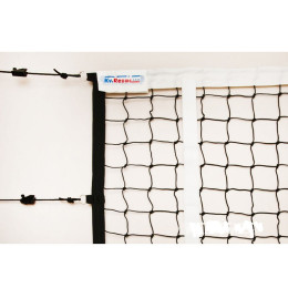 Сетка волейбольная Kv.Rezac 15105051, черн., 9.5х1м, нить 4мм ПП, кевлар. трос