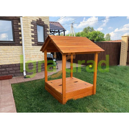 Детская деревянная песочница с крышей Igragrad