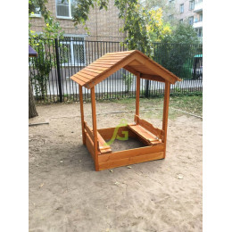 Детская деревянная песочница с крышей Igragrad