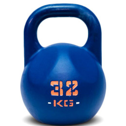 Гиря IDOL Action 32 кг, синяя с прокрашенным логотипом