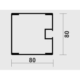 Стойки универсальные пристенные (алюминиевый профиль 80х80 мм) SportWerk SpW-AUS-10