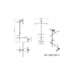 Стойка блочная пристенная c cидением Marbo MH-W102