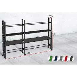 Модульный стеллаж Spektr Sport для гантелей, гирь и медболов 318х43х195 (2 секции)
