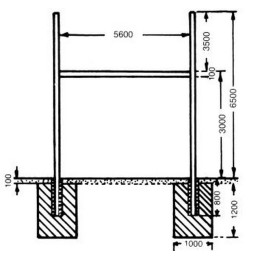 Ворота для регби Haspo алюминиевые 924-600