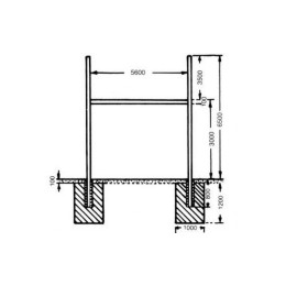 Ворота для регби Haspo алюминиевые 924-600