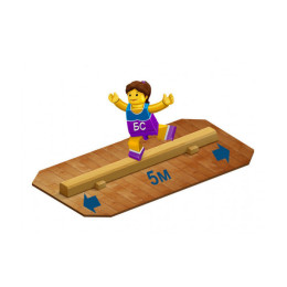 Бревно напольное 5 м. на деревянных ногах Гимнаст 9.05