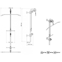 Стойка блочная пристенная Marbo MH-W101