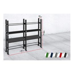 Модульный стеллаж Spektr Sport для гантелей, гирь и медболов 258х43х195 (2 секции)