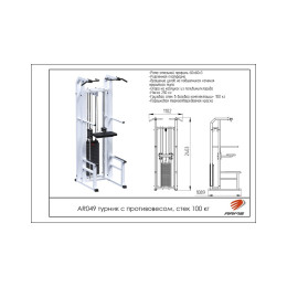 Турник с противовесом ARMS (стек 100кг) AR049