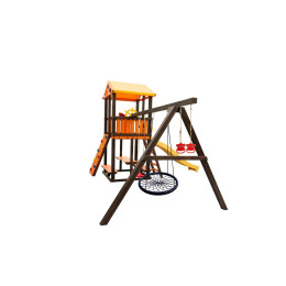 Игровой комплекс Perfetto Sport Bari-4 + качели Паутина