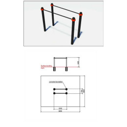 Брусья стационарные (с хомутами) Hercules W-2.9 3460