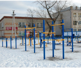 Каскад турников и рукоходов (стационарный, с хомутами) Hercules W-2.1.1. 4001