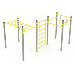 Каскад турников и рукоходов (стационарный, с хомутами) Hercules W-2.1.1. 4001