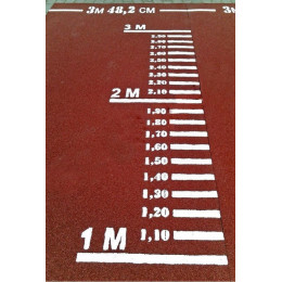Дорожка (разметка) для прыжков в длину с места, для сдачи норм ГТО Atlet IMP-A468 красная